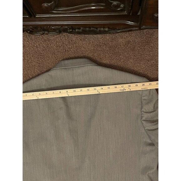 Mens 2 BUTTON , TAN Chaps Jacket Blazer 46R Polyester & Rayon Blend - Picture 11 of 13